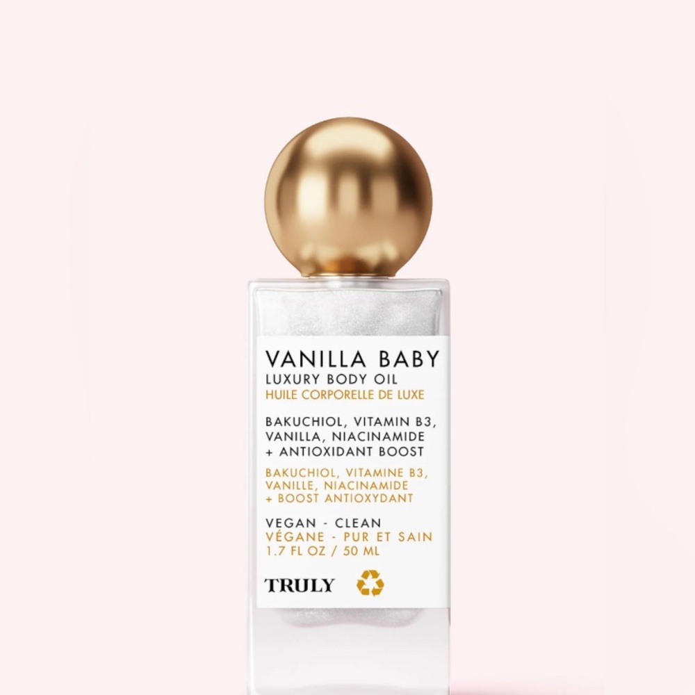 NIB 1.7 oz Truly Vanilla Baby Luxury Body Oil